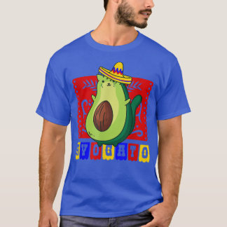 cinco de mayo cat avocado avogato kawaii meican t shirt