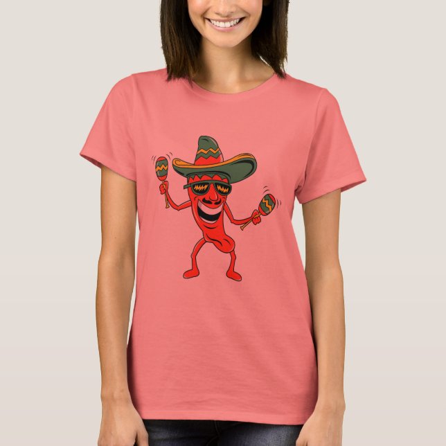 Cinco de Mayo Chili Pepper T-shirts och Gifts (Framsida)