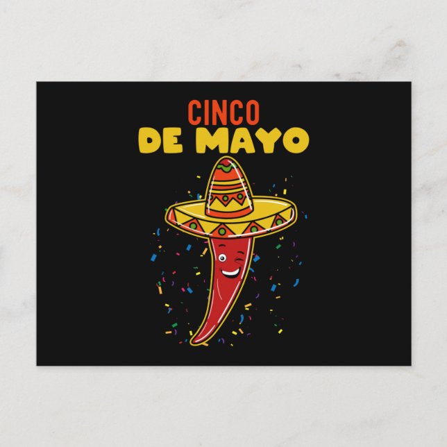 Cinco de Mayo Cilli with Sombrero Vykort (Framsida)