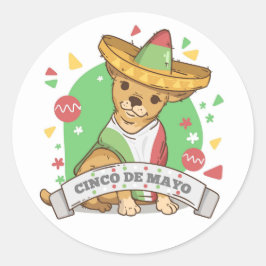 Cinco De Mayo Classic Round Sticker Runt Klistermärke