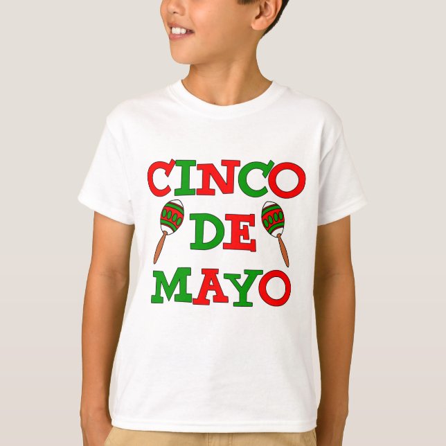 Cinco De Mayo Colorful Maracas T Shirt (Framsida)
