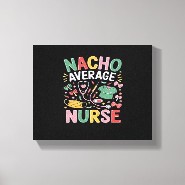 Cinco De Mayo Coquette Bow Nacho Average Nurse Nur Canvastryck (Framsida)