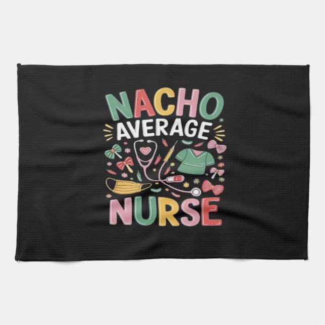Cinco De Mayo Coquette Bow Nacho Average Nurse Nur Kökshandduk (Horisontell)