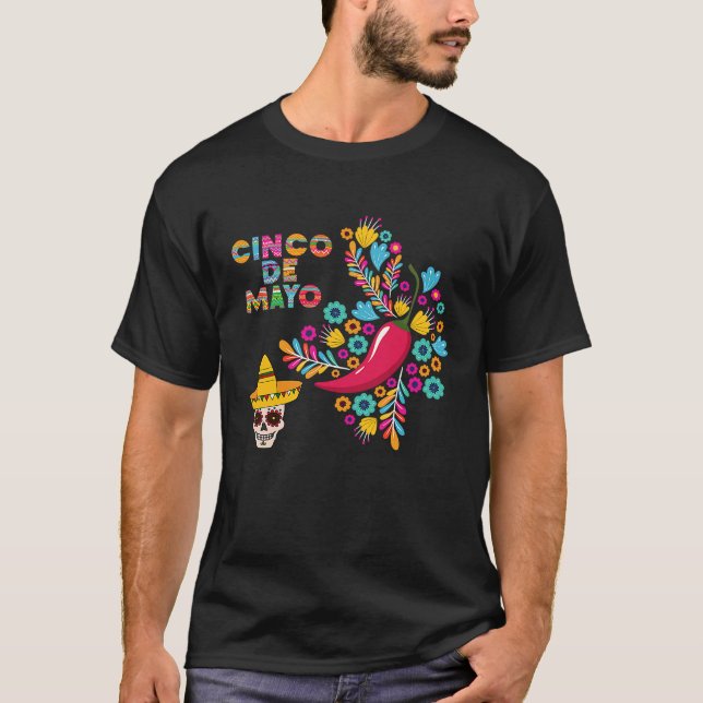 Cinco de Mayo Costume for Adults T Shirt (Framsida)
