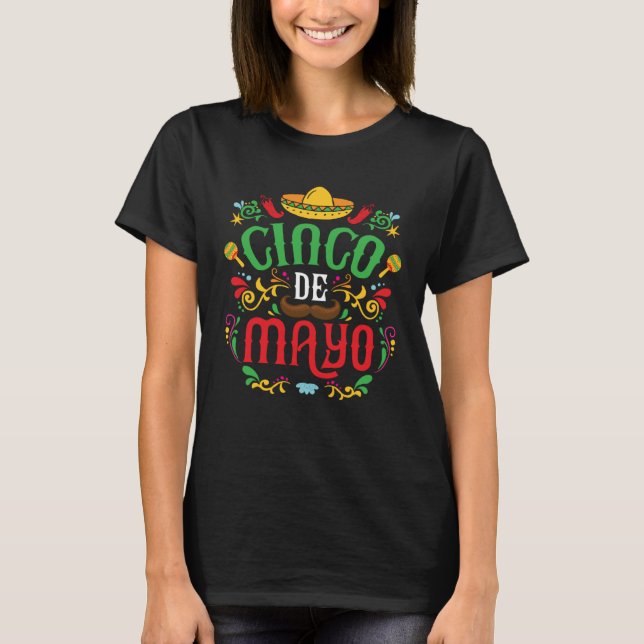 Cinco de Mayo Costume Mexican Party T Shirt (Framsida)