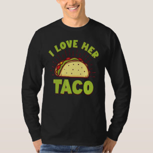 Cinco De Mayo Couple Mexican I Kärlek Hennes Taco T Shirt