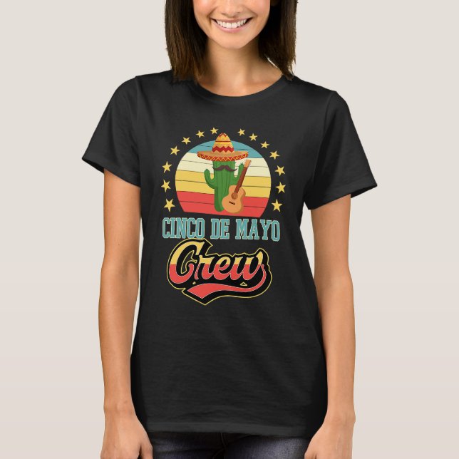 Cinco De Mayo Crew Matching Group Sombrero Mariach T Shirt (Framsida)