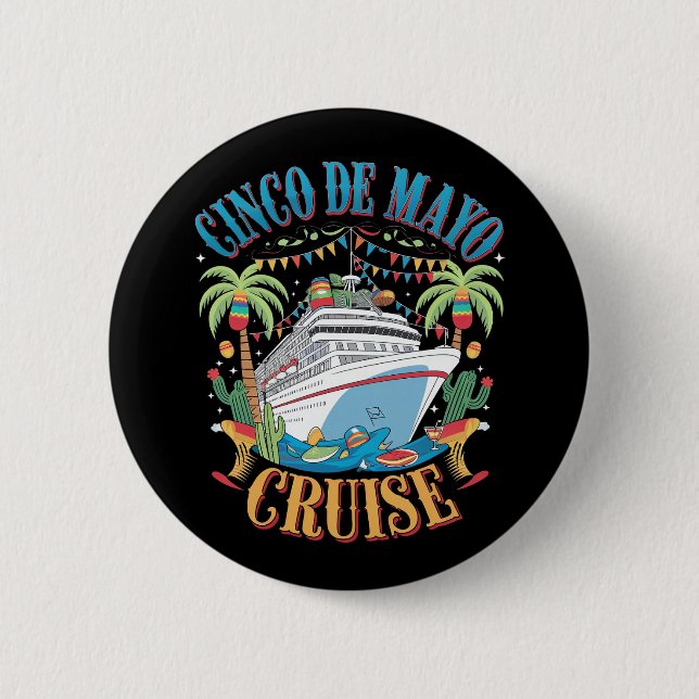 Cinco De Mayo Cruise Mexico Mexikanska Frakten Fie Knapp (Framsida)