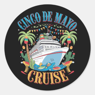 Cinco De Mayo Cruise Mexico Mexikanska Frakten Fie Runt Klistermärke