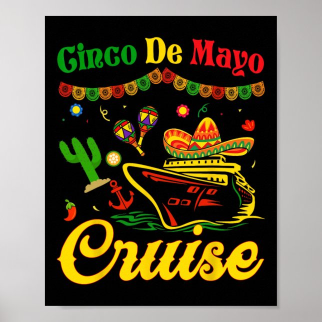 Cinco De Mayo Cruise Squad Group Matching Mexican Poster (Framsidan)
