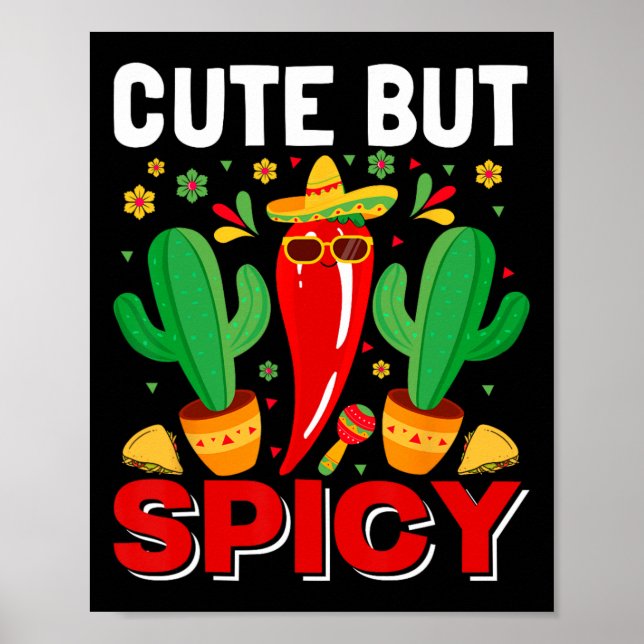 Cinco De Mayo - Cute but Spicy Mexican Fiesta Jala Poster (Framsidan)