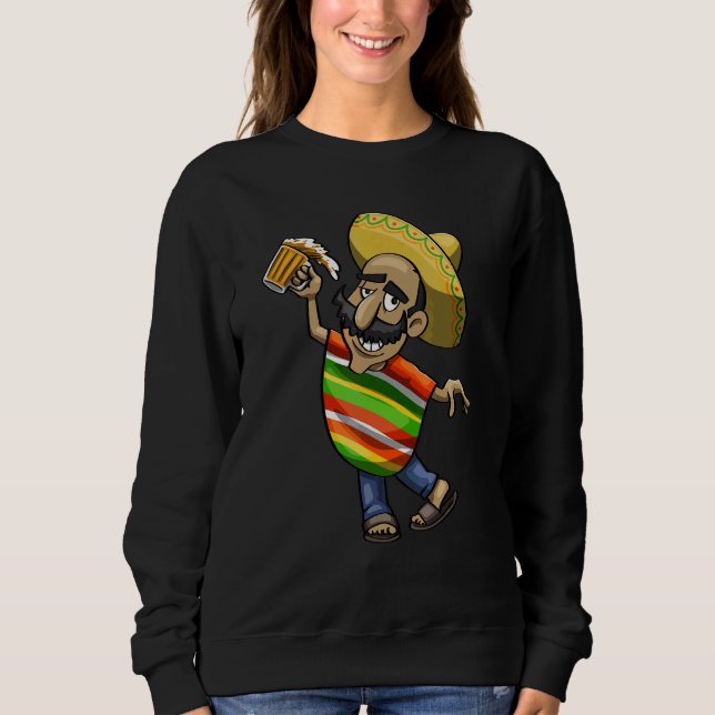 Cinco De Mayo Dabbing Berusad Tio Kvinnor Mexikans T Shirt (Framsida)