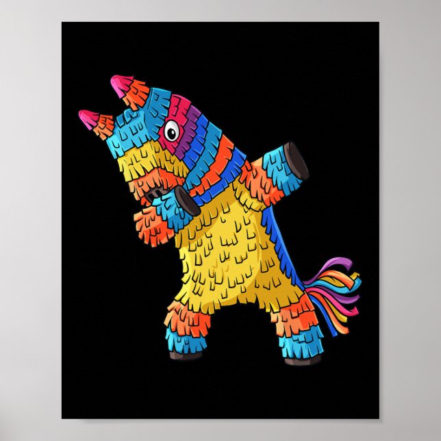 Cinco De Mayo Dabbing Donkey Pinata Funny Mexican Poster (Framsidan)