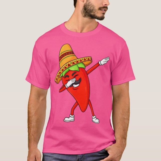 Cinco De Mayo Dabbing Hett Jalapeno Pepper Funny B T Shirt (Framsida)