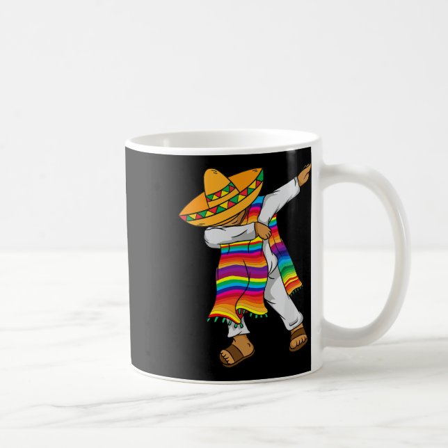 Cinco De Mayo Dabbing Mexican Poncho Kids Småbarn Kaffemugg (Höger)