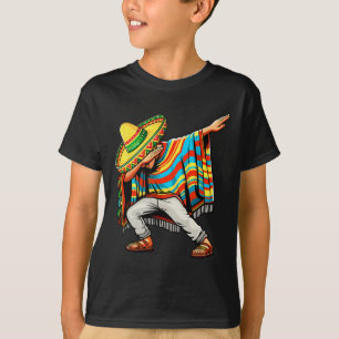 Cinco De Mayo Dabbing Mexican Poncho Sombrero Hat T Shirt