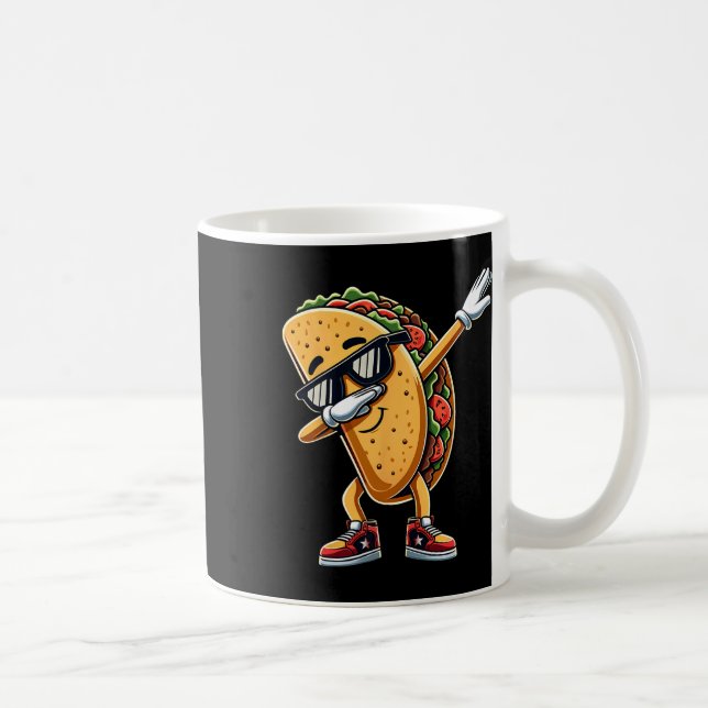Cinco De Mayo Dabbing Taco Funny Mexican Food Boys Kaffemugg (Höger)