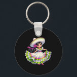 Cinco De Mayo Dancing Mexican Girl Sombrero Cinco Nyckelring<br><div class="desc">Cinco De Mayo Dancing Mexican Girl Sombrero Cinco De Mayo</div>
