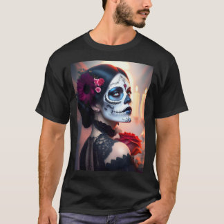 Cinco de Mayo Day of the dead Beauty med Ro ART T Shirt