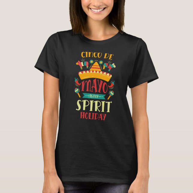Cinco de Mayo Design Cinco de Mayo är min själ T Shirt (Framsida)