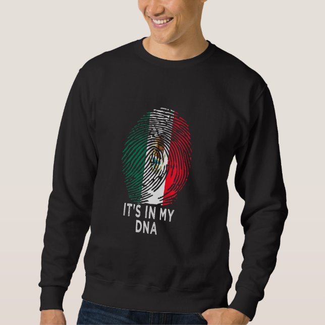 Cinco De Mayo Dess i mitt dinska mexikanska Flagga Lång Ärmad Tröja (Framsida)
