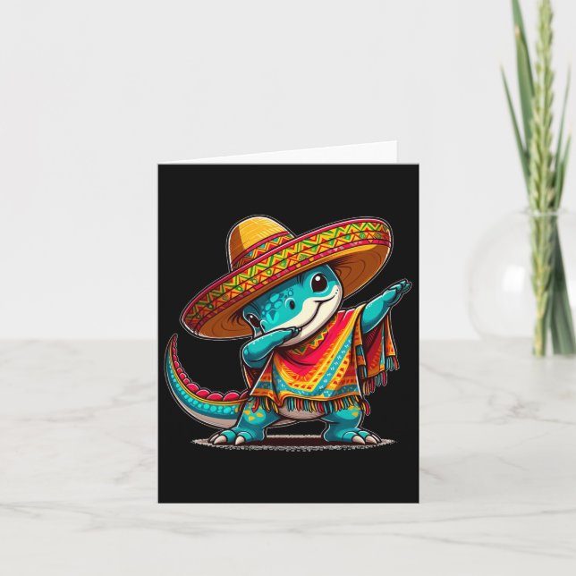 Cinco De Mayo Dinosaur Dabbing Mexican Fiesta 5 De Kort (Framsida)