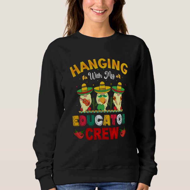 Cinco de Mayo educator crew gnomes love fiesta T Shirt (Framsida)