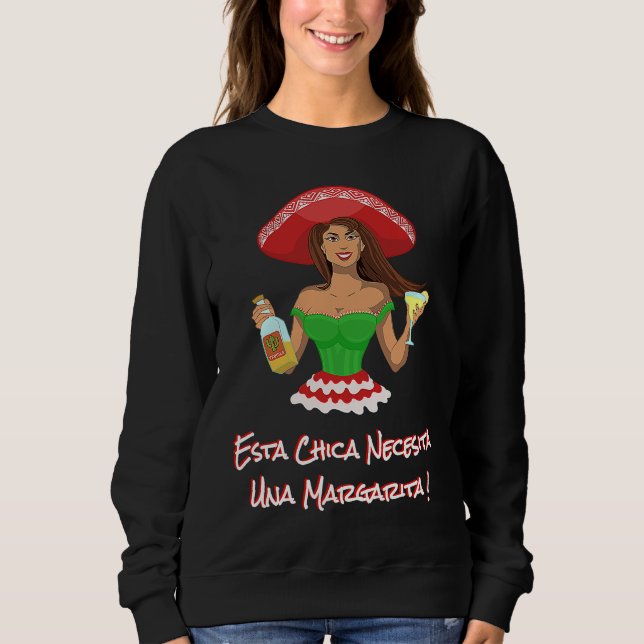 Cinco de Mayo ESTA CHICA NECESITA UNA MARGARITA! D T Shirt (Framsida)