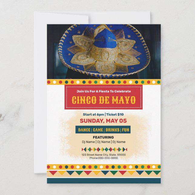 Cinco De Mayo Event Flyer Inbjudningar (Framsida)