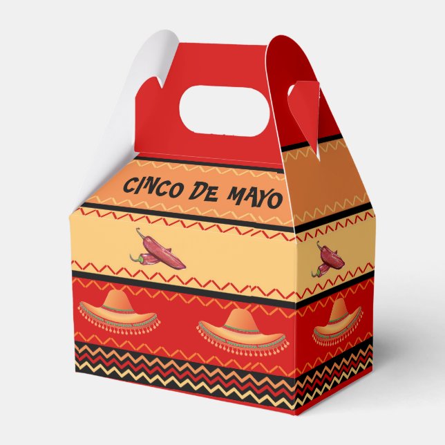 Cinco De Mayo Favor Gift Box Presentaskar (Framsidan Sidan)