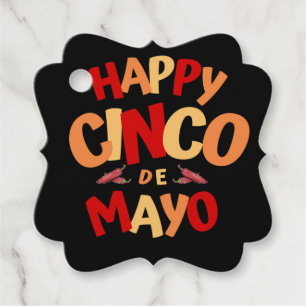 Cinco De Mayo Favor Tag Gåvor Etiketter