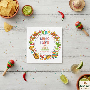 Cinco de Mayo-fest – Färgglad Partykalas Pappersservett