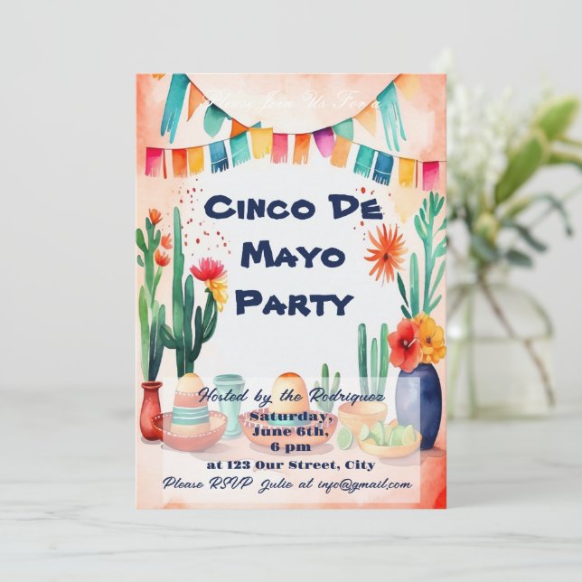 Cinco De Mayo-fest Inbjudningar (Stående Fram)