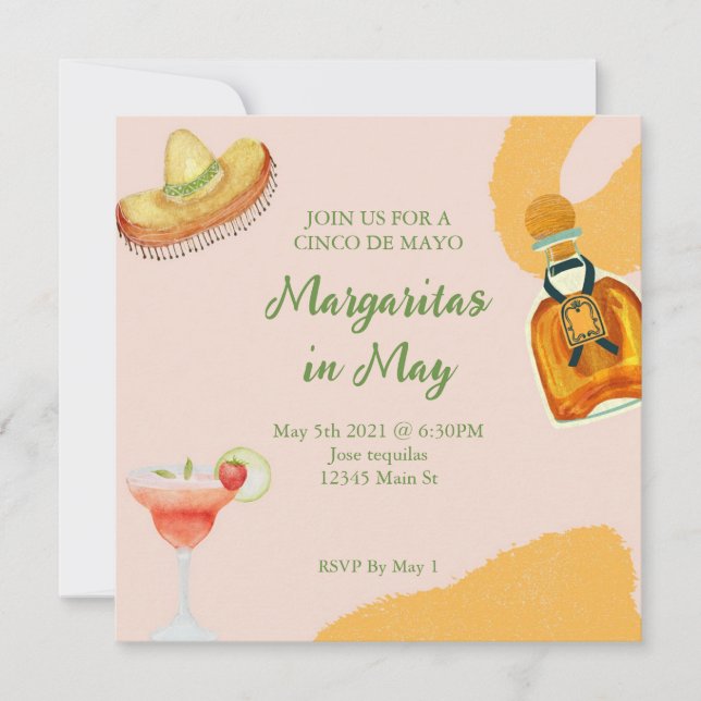cinco de mayo-fest inbjudningar (Framsida)