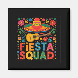 Cinco De Mayo Fest Squad Roligt Sobrero Färgglad Magnet