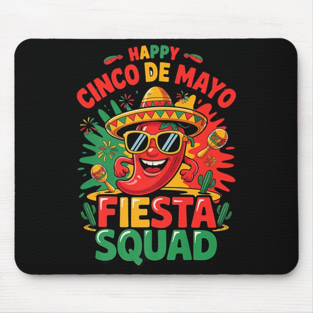 Cinco De Mayo Festlighetsgäng Rollig Mexikansk 5 D Musmatta (Framsidan)