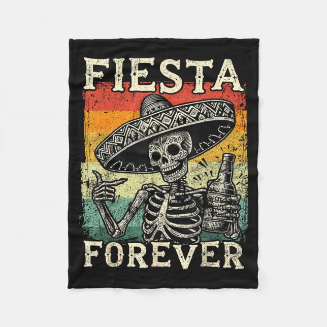 Cinco De Mayo Fiesta Cinco De Drinko Roligt Cinco  Fleecefilt (Framsidan)