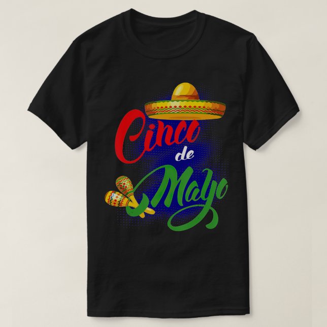 cinco de mayo Fiesta Design Camisa 5 de mayo Viva T Shirt (Design framsida)