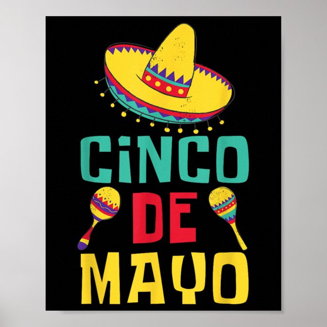 Cinco De Mayo Fiesta Funny Mexican Party Celebrati Poster (Framsidan)