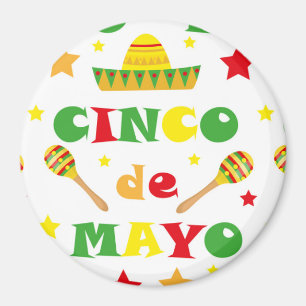 Cinco de Mayo Fiesta i den Mexico helgdag Magnet