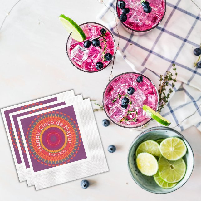 Cinco de Mayo Fiesta Kaleidoscope Party Pappersservett (Skapare uppladdad)