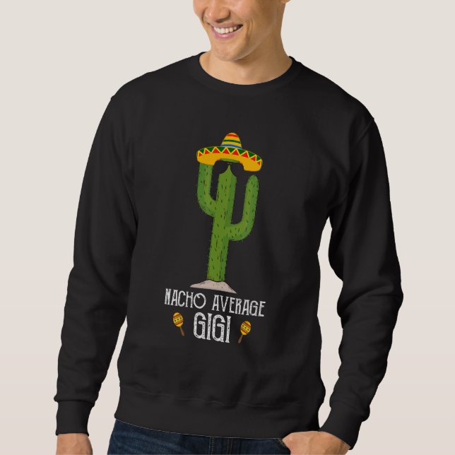 Cinco De Mayo Fiesta Meme som säger Nacho Average  Lång Ärmad Tröja (Framsida)