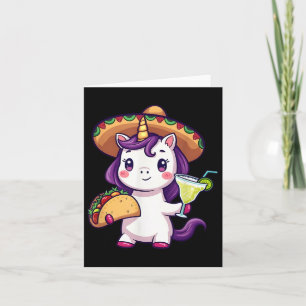 Cinco de Mayo Fiesta Mexican Party med Unicorn Ta Kort