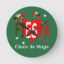 Cinco de mayo, fiesta mexican rund klocka