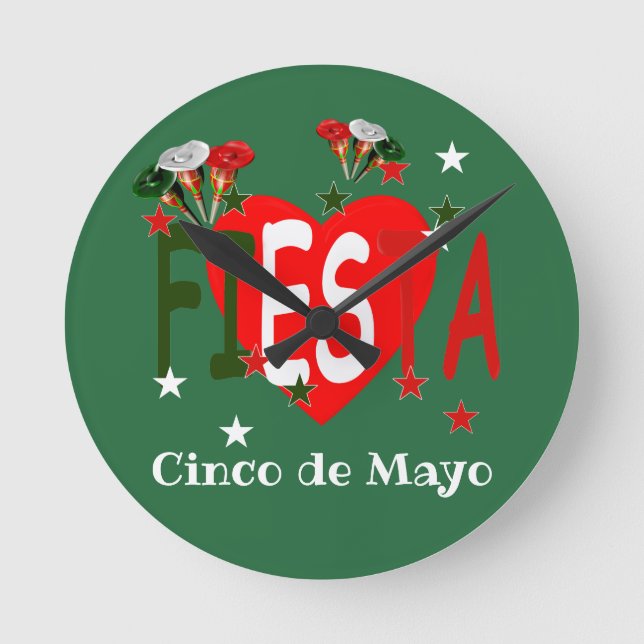 Cinco de mayo, fiesta mexican rund klocka (Framsida)