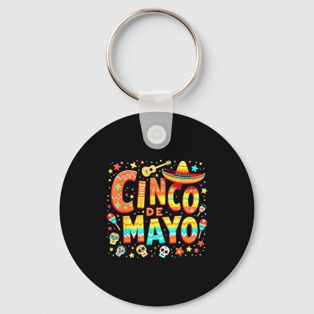 Cinco De Mayo Fiesta Mexikansk  Nyckelring (Framsida)