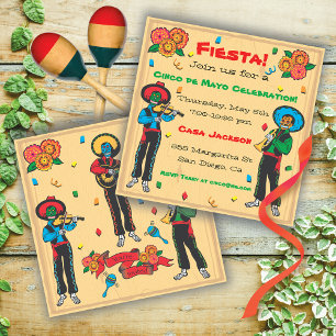 Cinco De Mayo Fiesta-partiets inbjudan