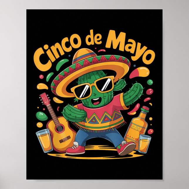 Cinco De Mayo Fiesta Party 5 De Mayo Funny Mexican Poster (Framsidan)