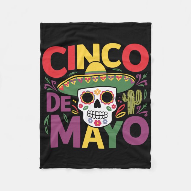 Cinco De Mayo Fiesta Roligt Family Match 5 De Mayo Fleecefilt (Framsidan)