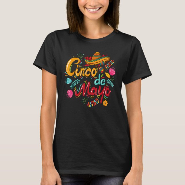 Cinco De Mayo Fiesta Sombrero 5 De Mayo Viva Mexic T Shirt (Framsida)